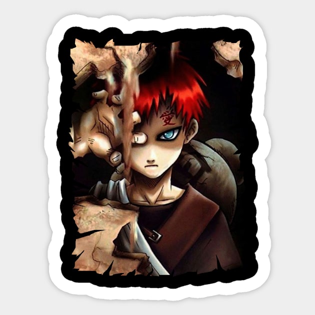 GAARA MERCH VTG Sticker by Melesz.Ink Tattoo